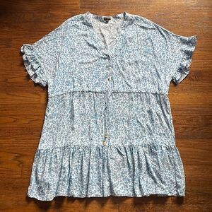 Coco + Carmen Magnolia Ruffle Sleeve Tie Front Dress